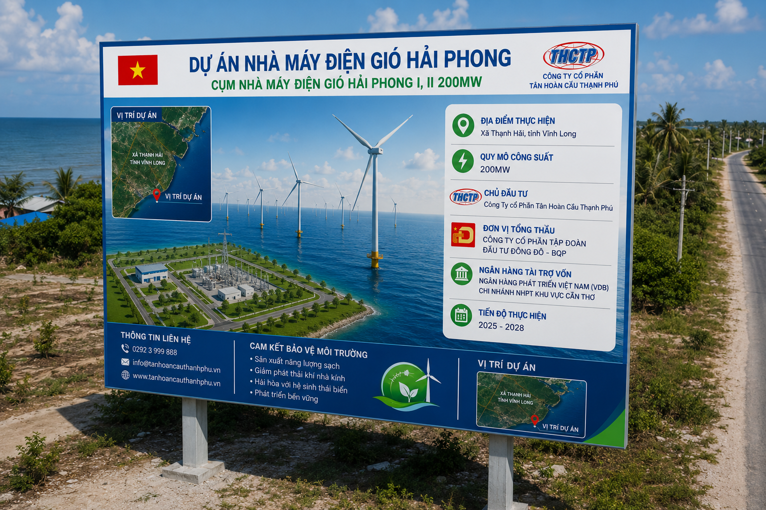 Phối cảnh Dự án Nhà máy điện gió Hải Phong